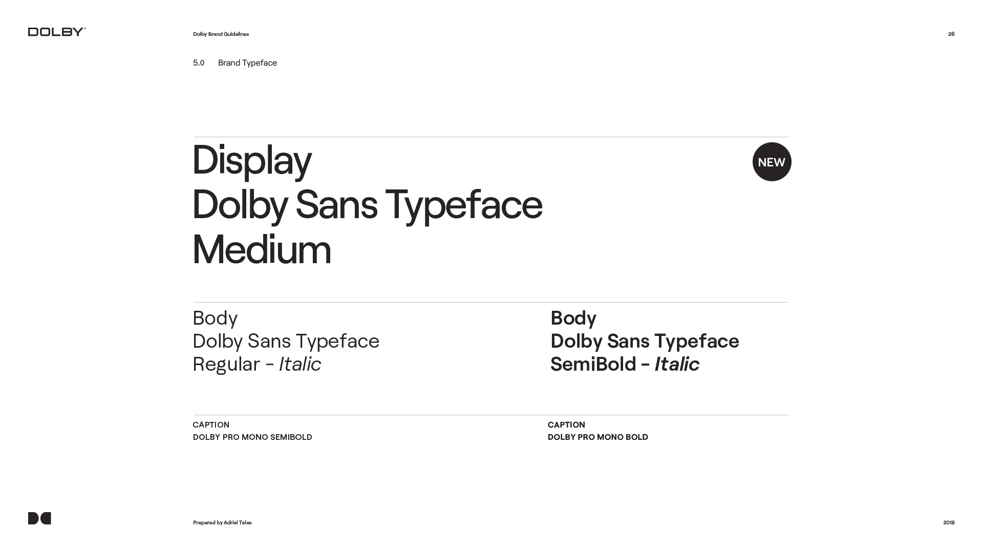 Dolby identity guideline exploration 5