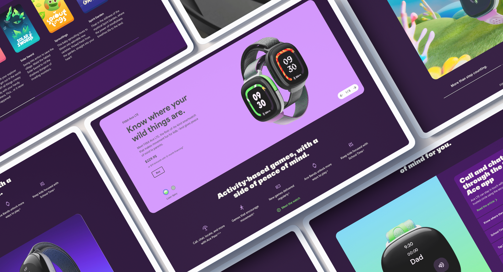 Fitbit Ace LTE character and product compositions
