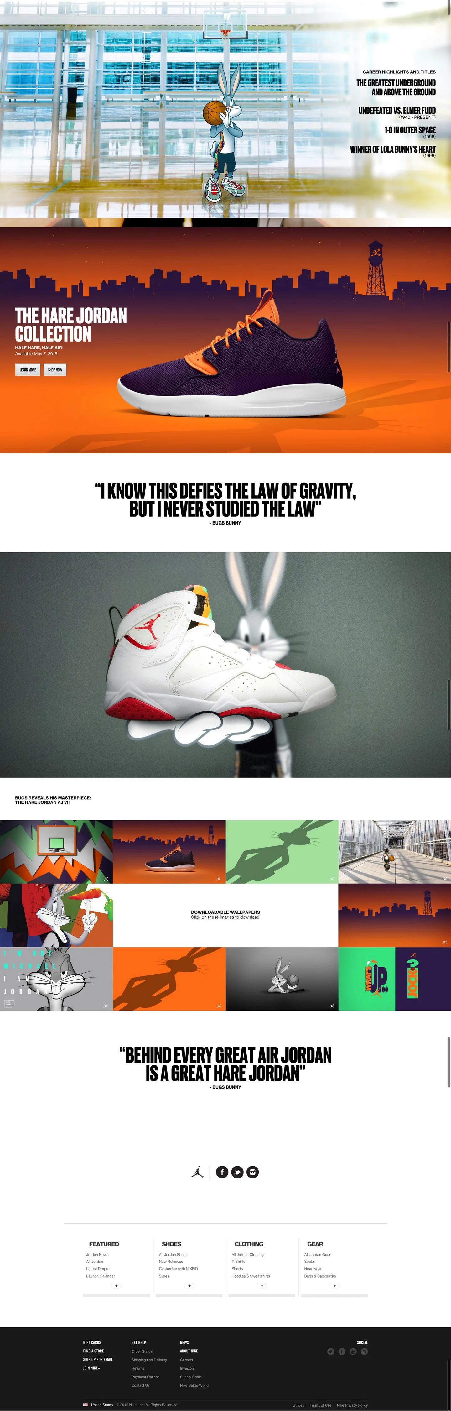 Jordan.com long-form campaign page