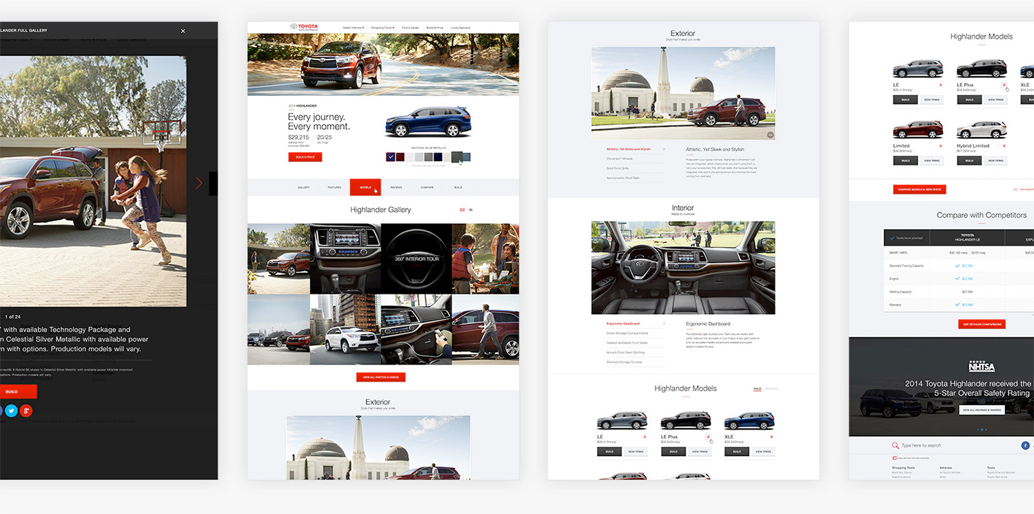 Toyota.com vehicle shopping interface